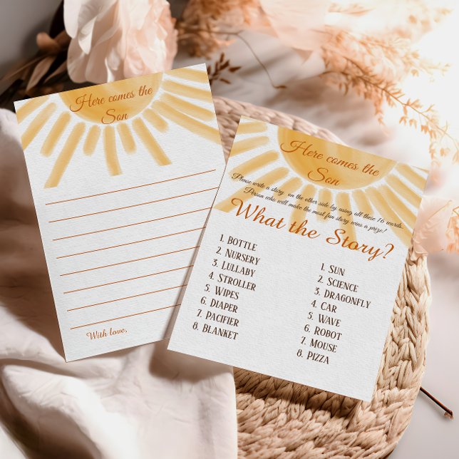 Aqui Vem Sunshine Chá de fraldas Que Jogo de Histó (Criador carregado)