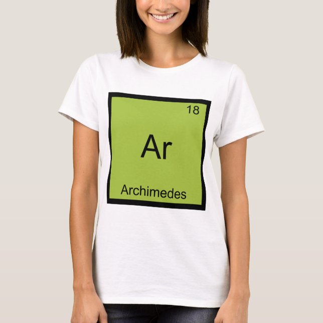 Ar - Arquimedes Camiseta Engraçada Símbolo Element (Frente)