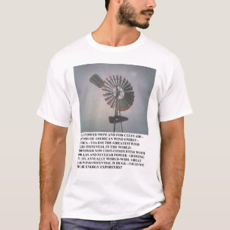 Ar fresco do país - t-shirt 1 das energias eólicas