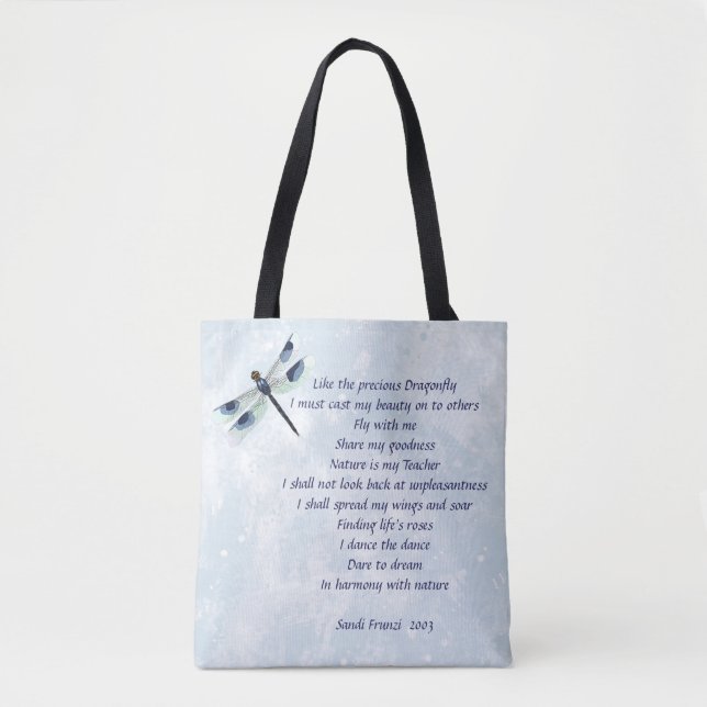Aragonfly Poem Tote Bag (Frente)
