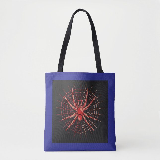 Aranha Aranha Tote Bag - Design a Negrito e Único (Frente)