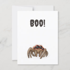 Aranha assustadora 'Boo!' Cartão postal Halloween