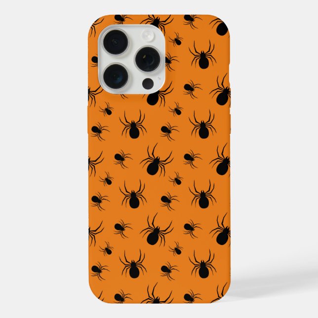Aranha padrão de Halloween Preto e Laranja (Verso)