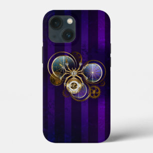 Aranha Steampunk no fundo roxo