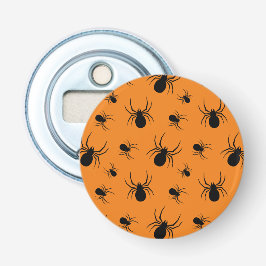 Aranhas Padrão de Halloween Preto e Laranja