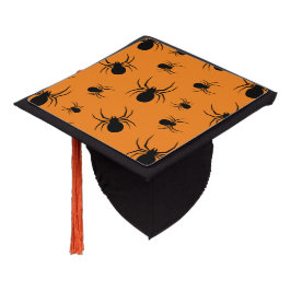 Aranhas Padrão de Halloween Preto e Laranja