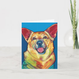 Arborizado o cartão de nota do cão da terapia por