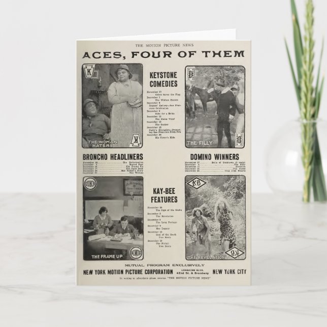 Arbuckle gordo 1913 anúncios do expositor do filme (Frente)