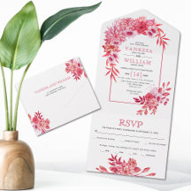 Arca com flores rosa e vermelhas e folhas de casam