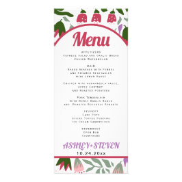 Arca de boho com flores folclóricas cartão de card