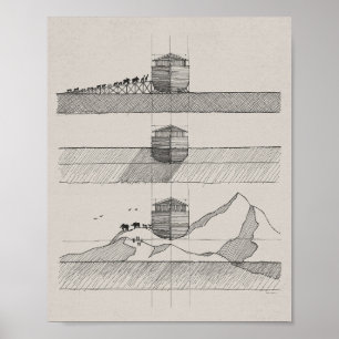 Arca de Noé - Arte Bíblia, Poster de Náutica