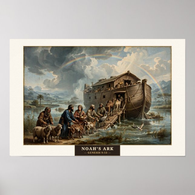 Arca de Noé — Poster ao estilo de Da Vinci (Frente)