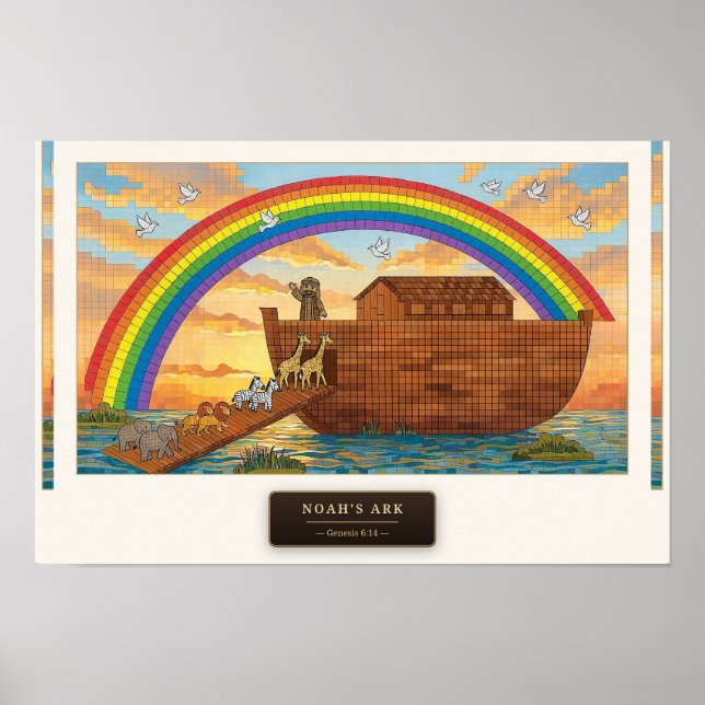 Arca de Noé — Poster de mosaico de cubo (Frente)