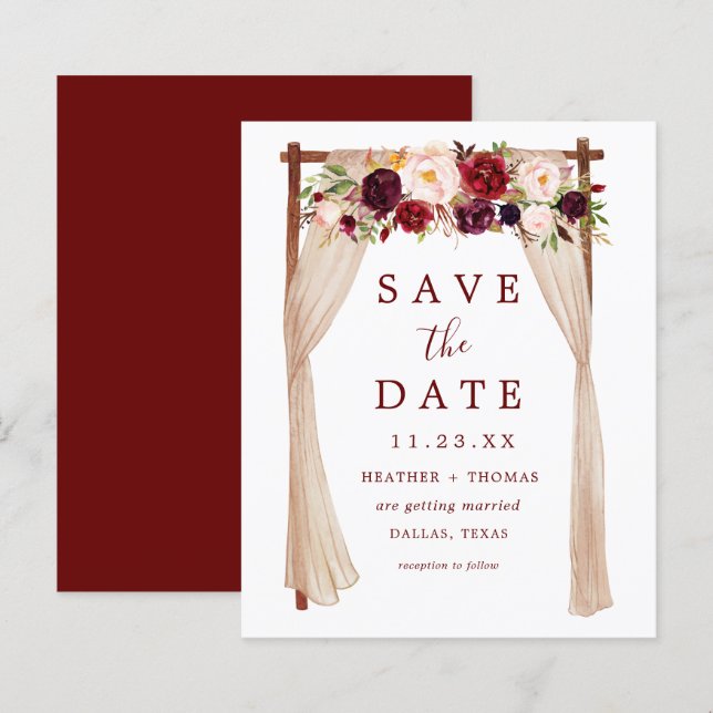 Arca do Orçamento Rustic Boho Casamento Salve as D (Frente/Verso)