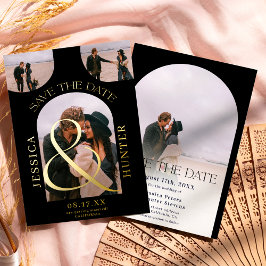 Arca negra moderna 4 fotos casamento salvar data