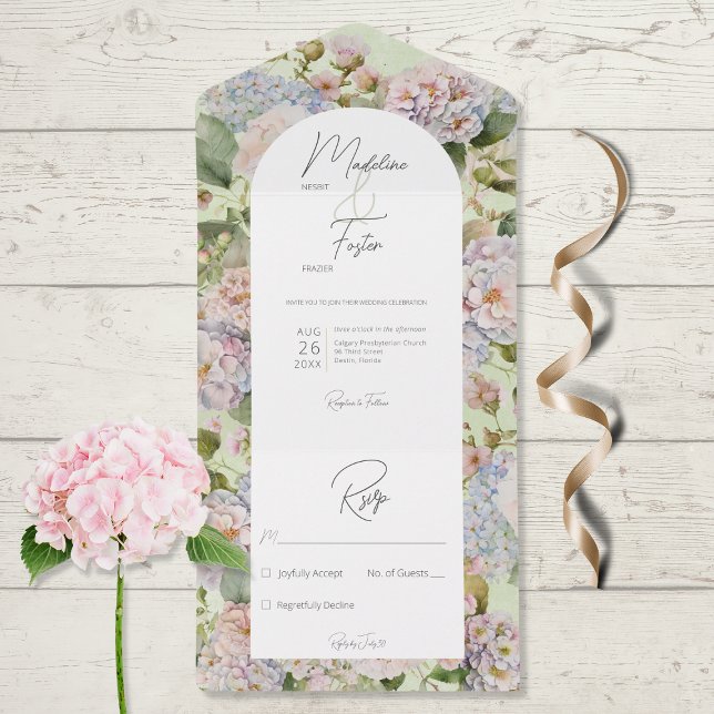 Arca Verde Russo Pastel Hydrangeas Sage Sem Janto (Criador carregado)