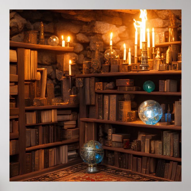 Arcane Storeroom Fantasy Art Poster (Frente)