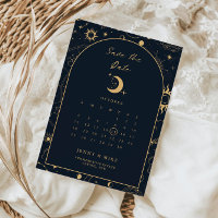 Arch de Calendário Celestial Salvar a Data Convite