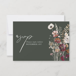 Arch de Código QR Floral Verde Elegante RSVP