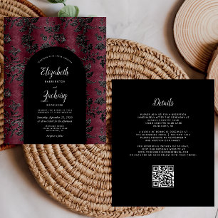 Arch do Orçamento Moody Burgundy Black Código QR C