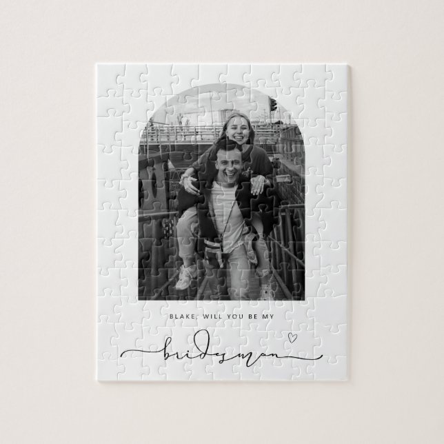 Arch Frame Você será meu Quebra-cabeça de Bridesma (Vertical)