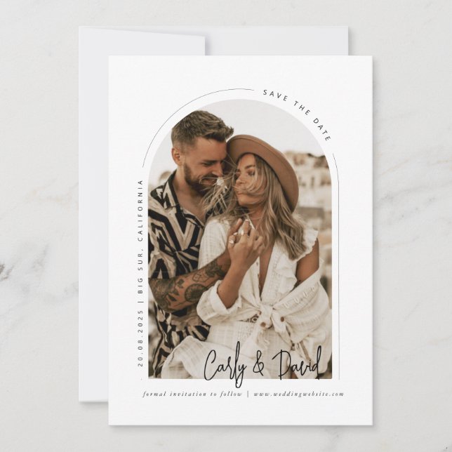 Arch Mínimo Salvar a Data Convite (Frente)