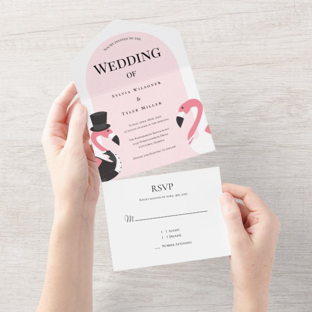 Arch Pink Flamingo Weding (Tearaway)