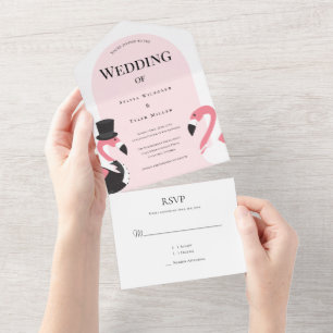 Arch Pink Flamingo Weding
