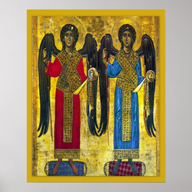 Archangel Angel Michael e Gabriel Icon Poster (Frente)