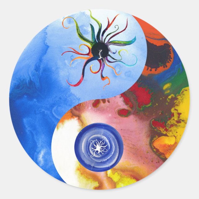 Archangel Luci & Archangel Michael Yin yan adesivo (Frente)