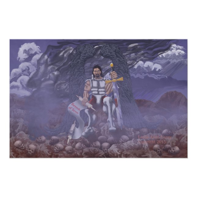 Archangel Michael 28"X18,67" Impressão brilhante (Frente)