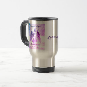 Archangel Michael caneca de viagem violeta