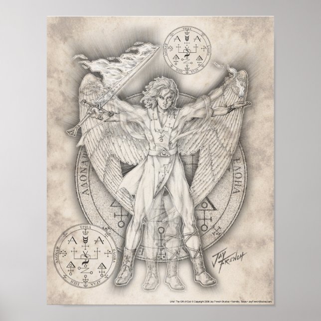 Archangel Uriel Impressão (Frente)