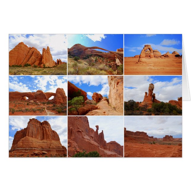 Arches National Park, Utah, Cartão de Colagem (Frente Horizontal)