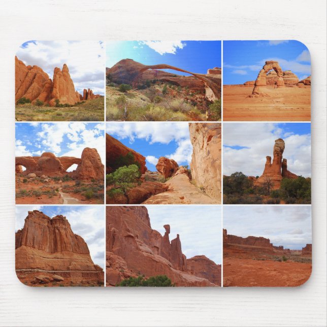 Arches National Park, Utah, Collage Mousepad (Frente)