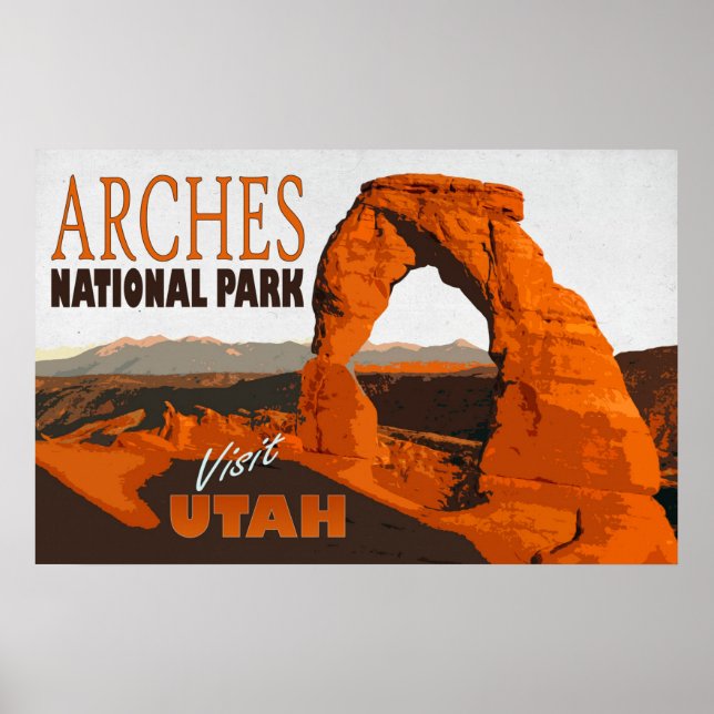 Arches National Park, Utah Viagens vintage Poster (Frente)