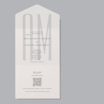 Architectural Monogram Minimal All-in-One Wedding
