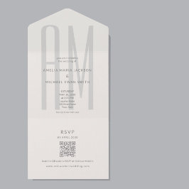 Architectural Monogram Minimal All-in-One Wedding