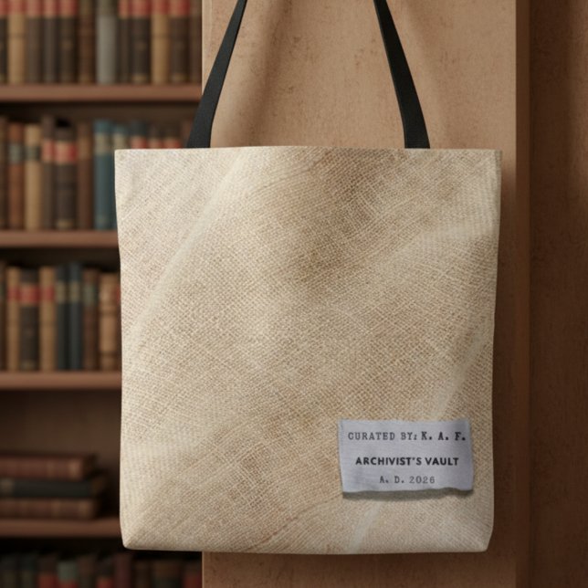 Archivist’s Vault: Linen-Look Personalized Tote (Criador carregado)