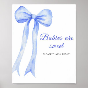 Arco azul-aquarela - os bebês são poster doce