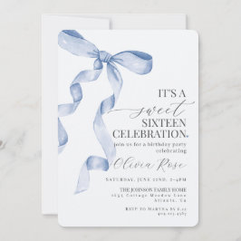 Arco Azul Doce Sessenta Convite de aniversário