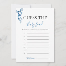 Arco Azul Pastel Adivinha O Cartão De Comida Do Be