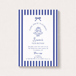 Arco Azul Profundo, Convite de aniversário Azul St