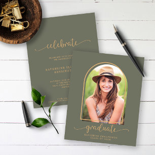 Arco Boho Orçamento Verde Dourado Foto Graduação