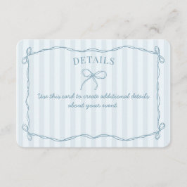 Arco Coquette Azul Detalhes do Pastel Convite Inse