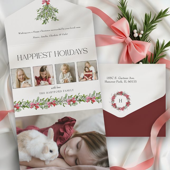 Arco Coquette Mistletoe Happiest Holidays 4 Foto (Criador carregado)