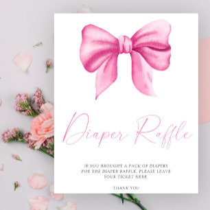 Arco cor-de-rosa - poster de rifa fralda