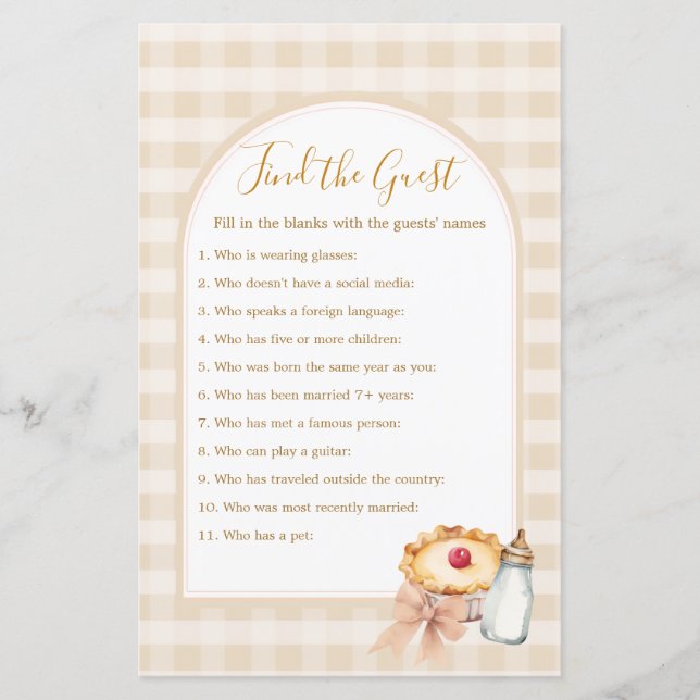 Arco Cutie Cherry Pie Pastel Gingham Encontra o Co (Frente)