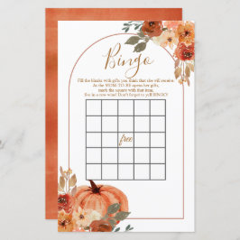 Arco de Boho Terracota Pumpkin Floral Bingo Games