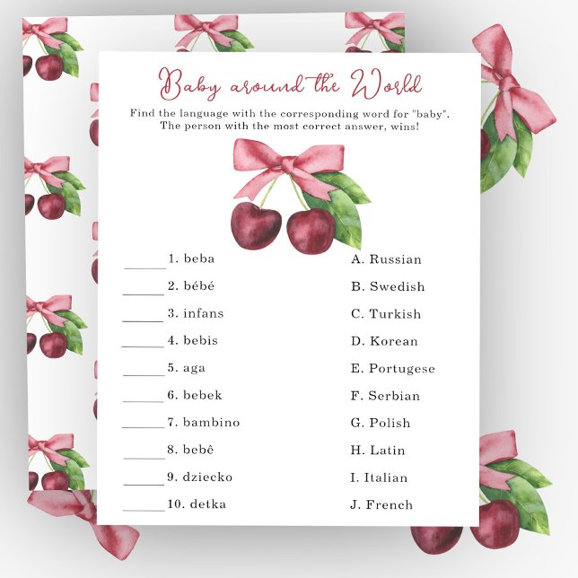 Arco de cereja - Bebê ao redor do jogo mundial (Criador carregado)